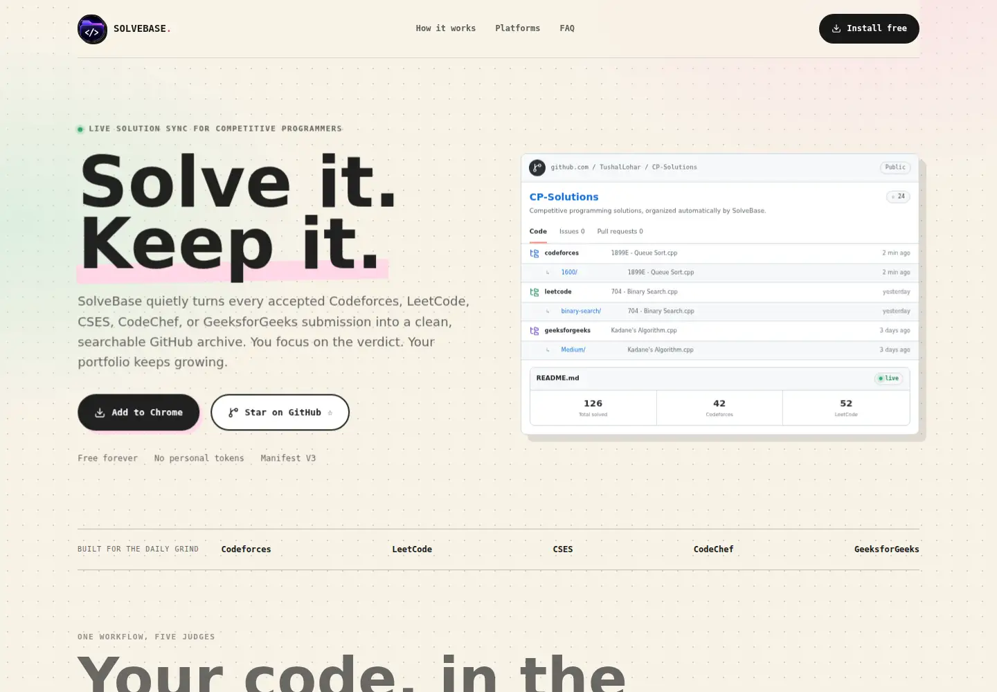 Screenshot of solvebase.dev