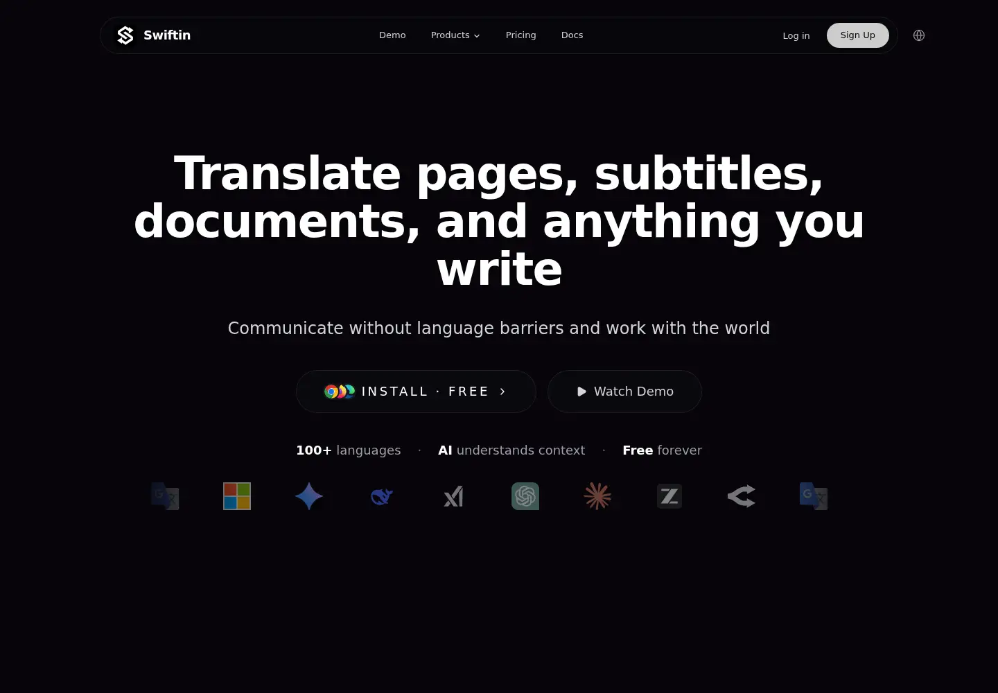 Screenshot of swiftin.dev
