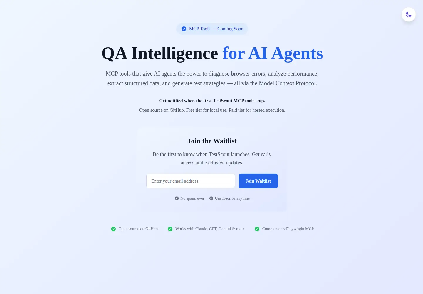 Screenshot of testscout.dev
