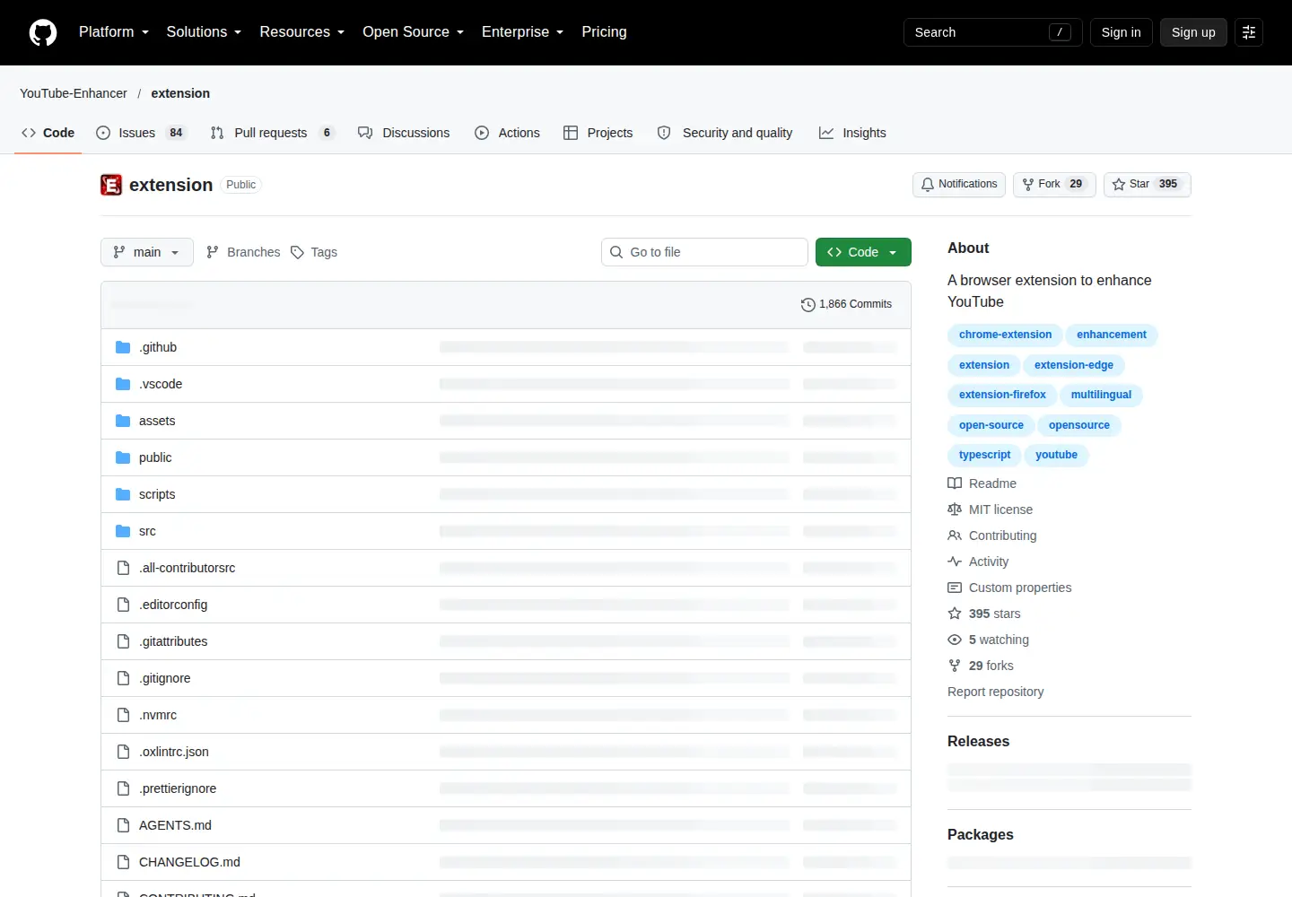 Captured homepage of yt-enhancr.dev in the current scan