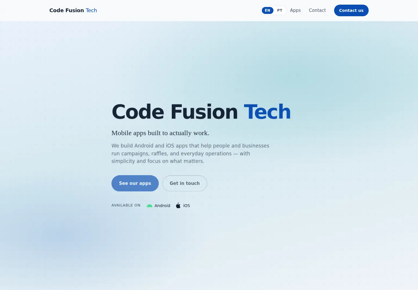 Screenshot of codefusion.digital
