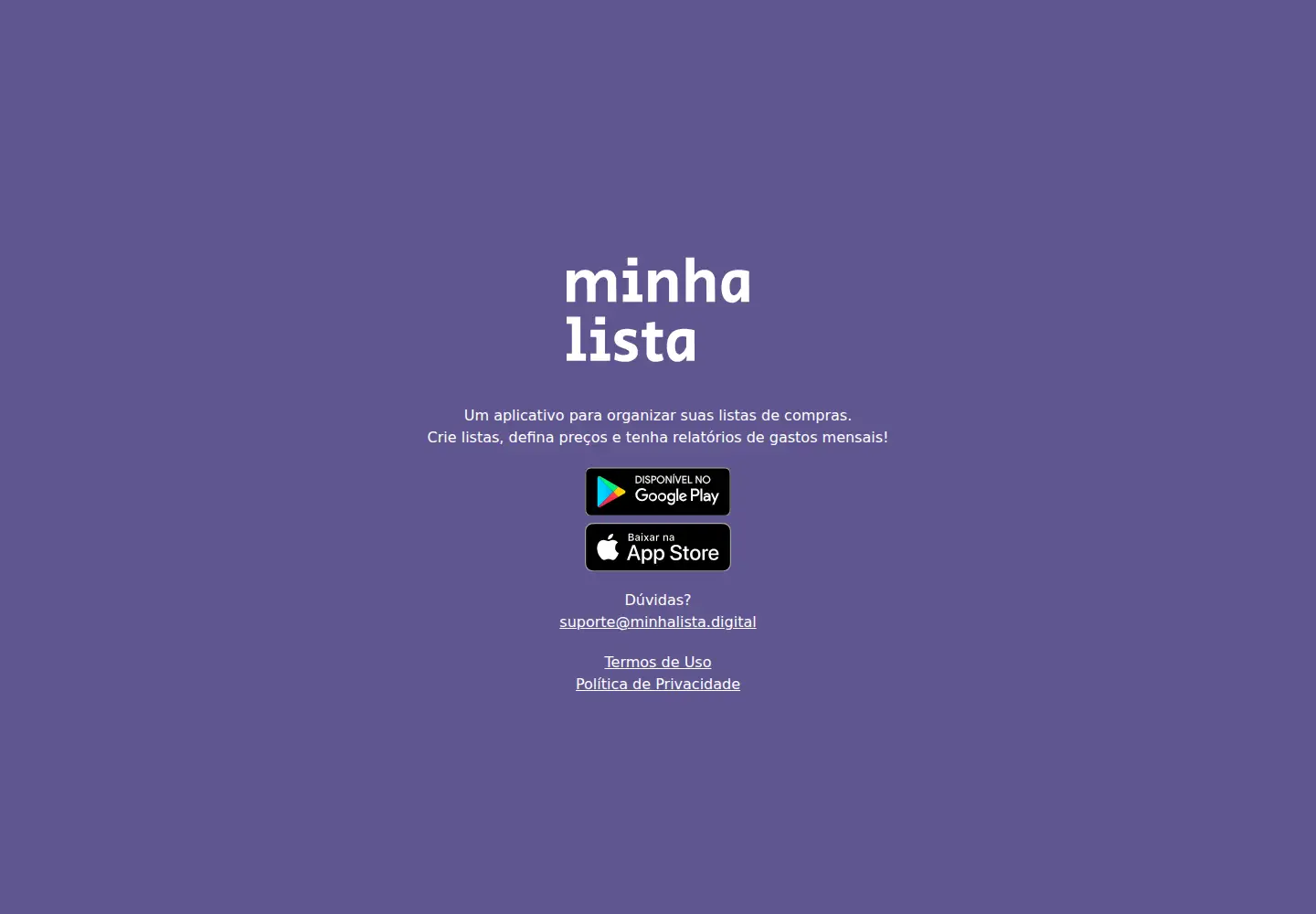 Screenshot of minhalista.digital