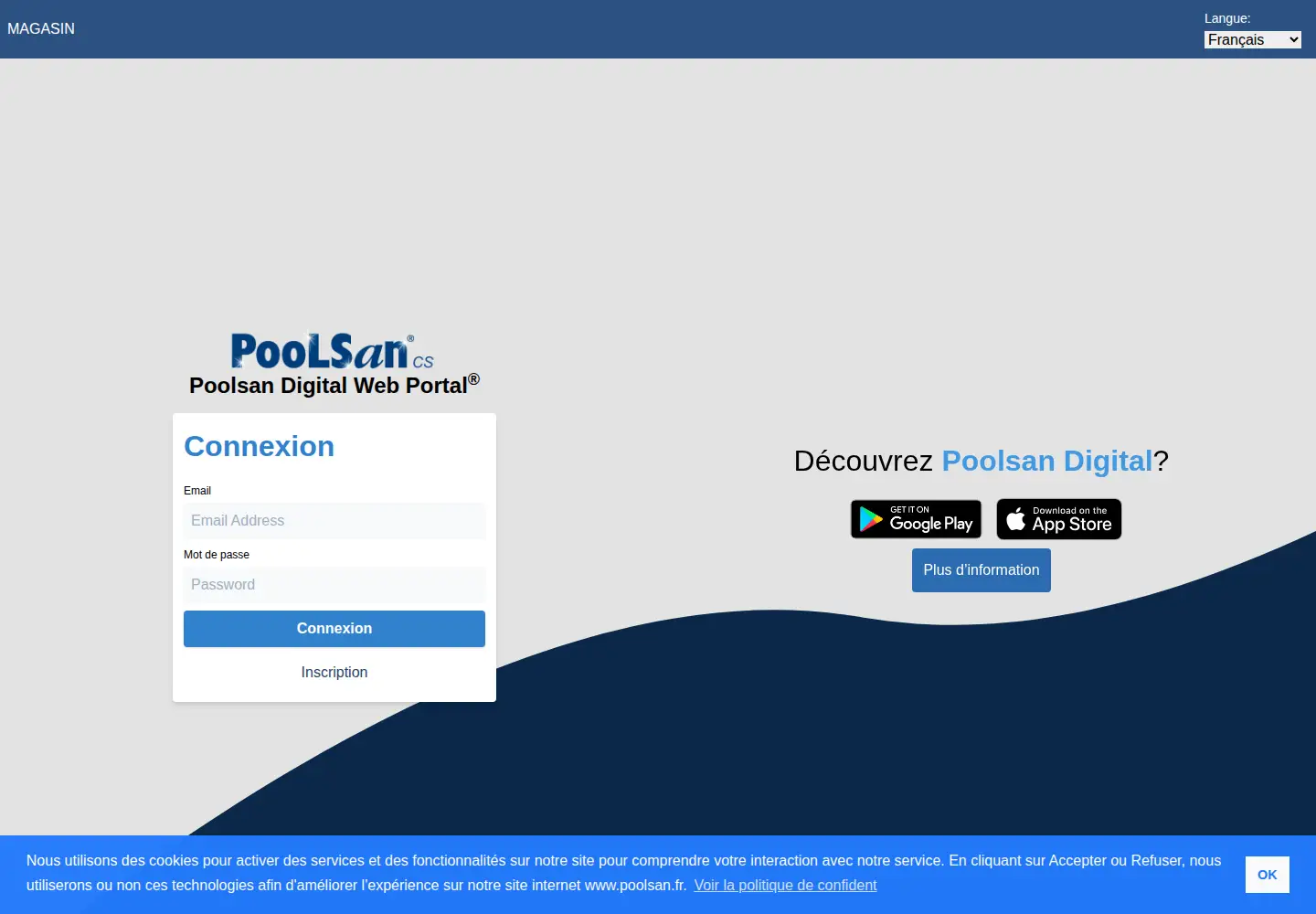 Screenshot of poolsan.digital
