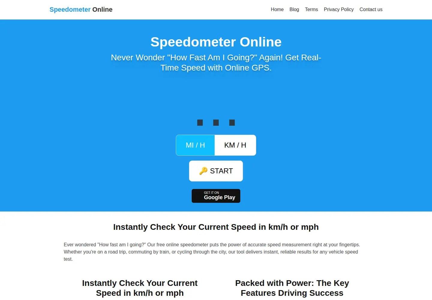 Screenshot of speedometer.digital