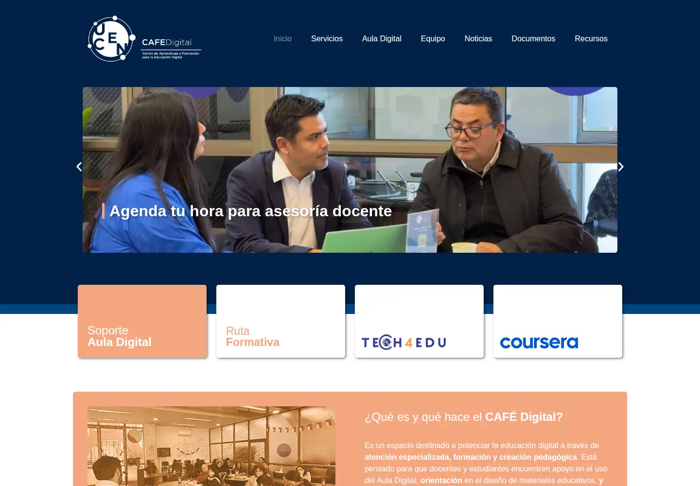 Captured homepage of ucentral.digital in the current scan