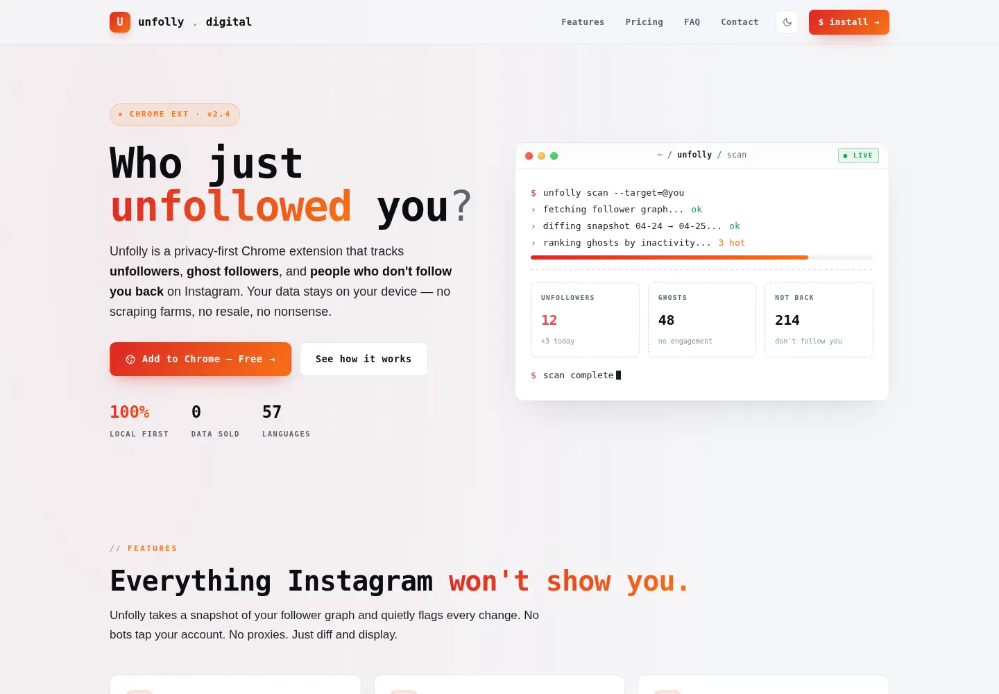 Screenshot of unfolly.digital