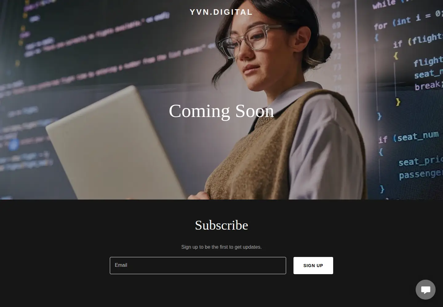 Captured homepage of yvn.digital in the current scan
