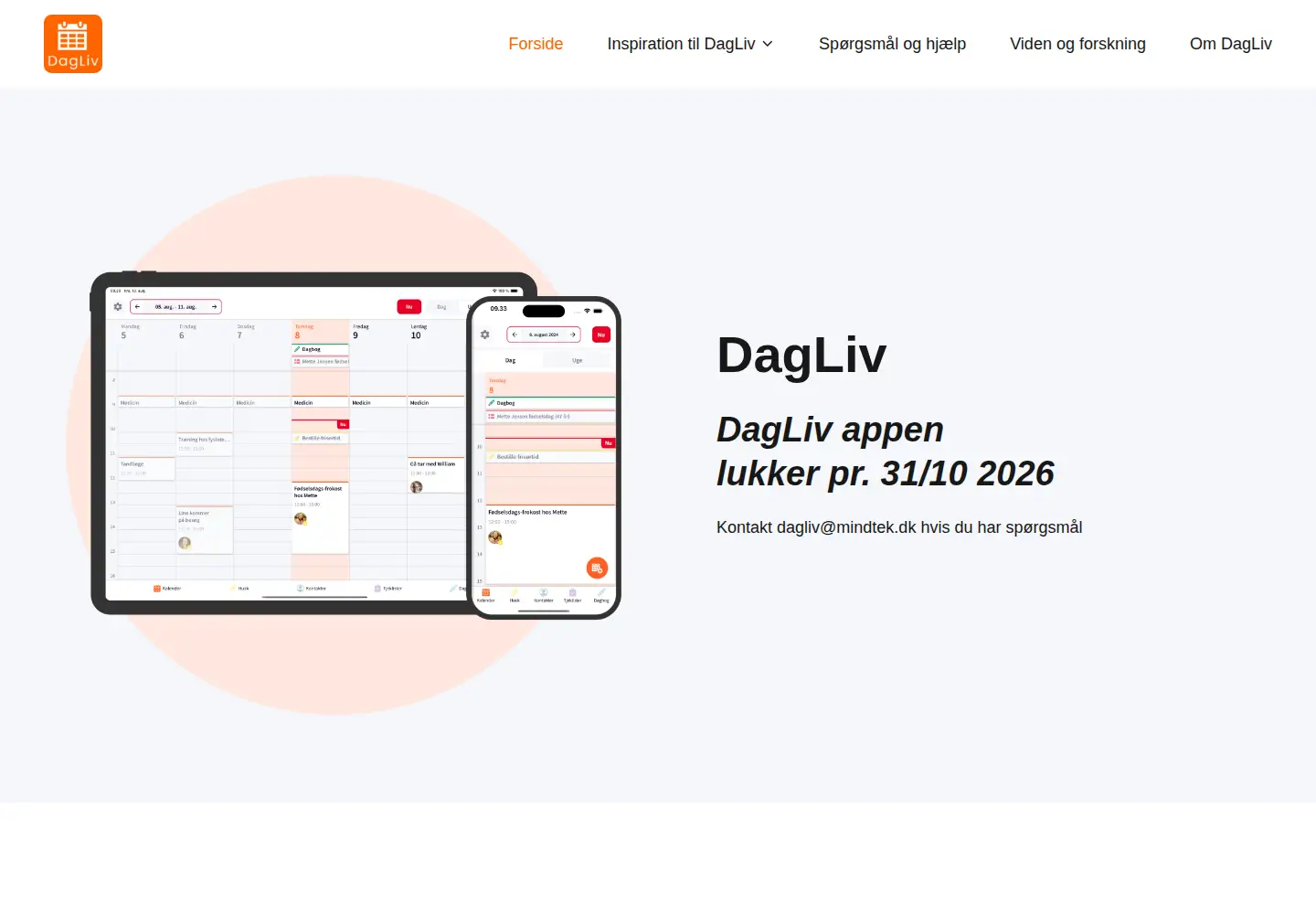 Screenshot of dagliv.dk