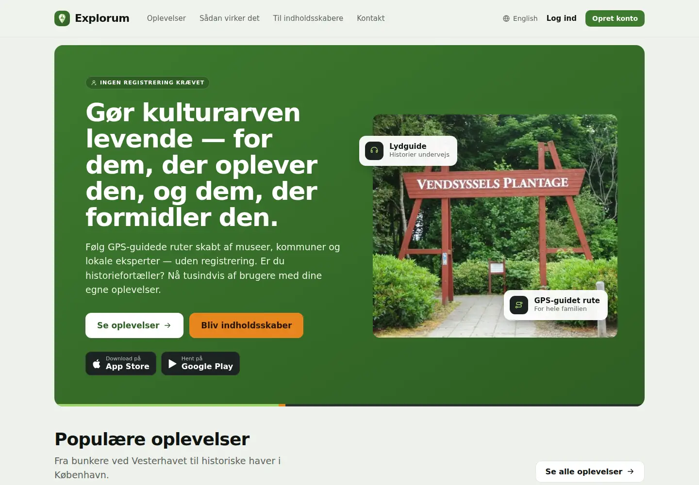 Captured homepage of explorum.dk in the current scan