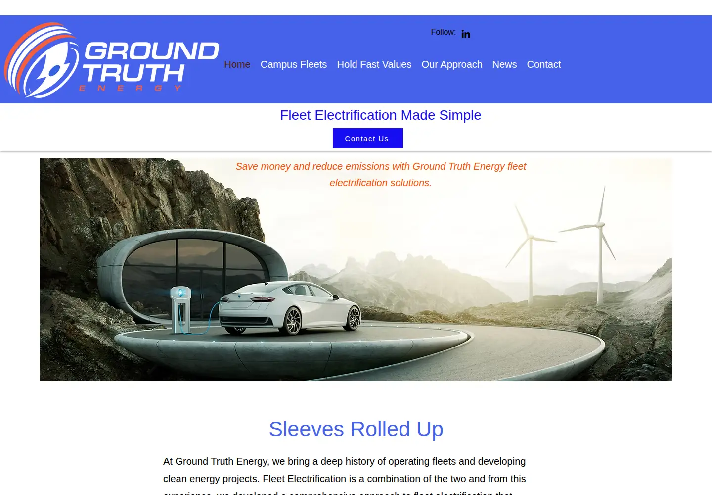 Captured homepage of groundtruth.energy in the current scan
