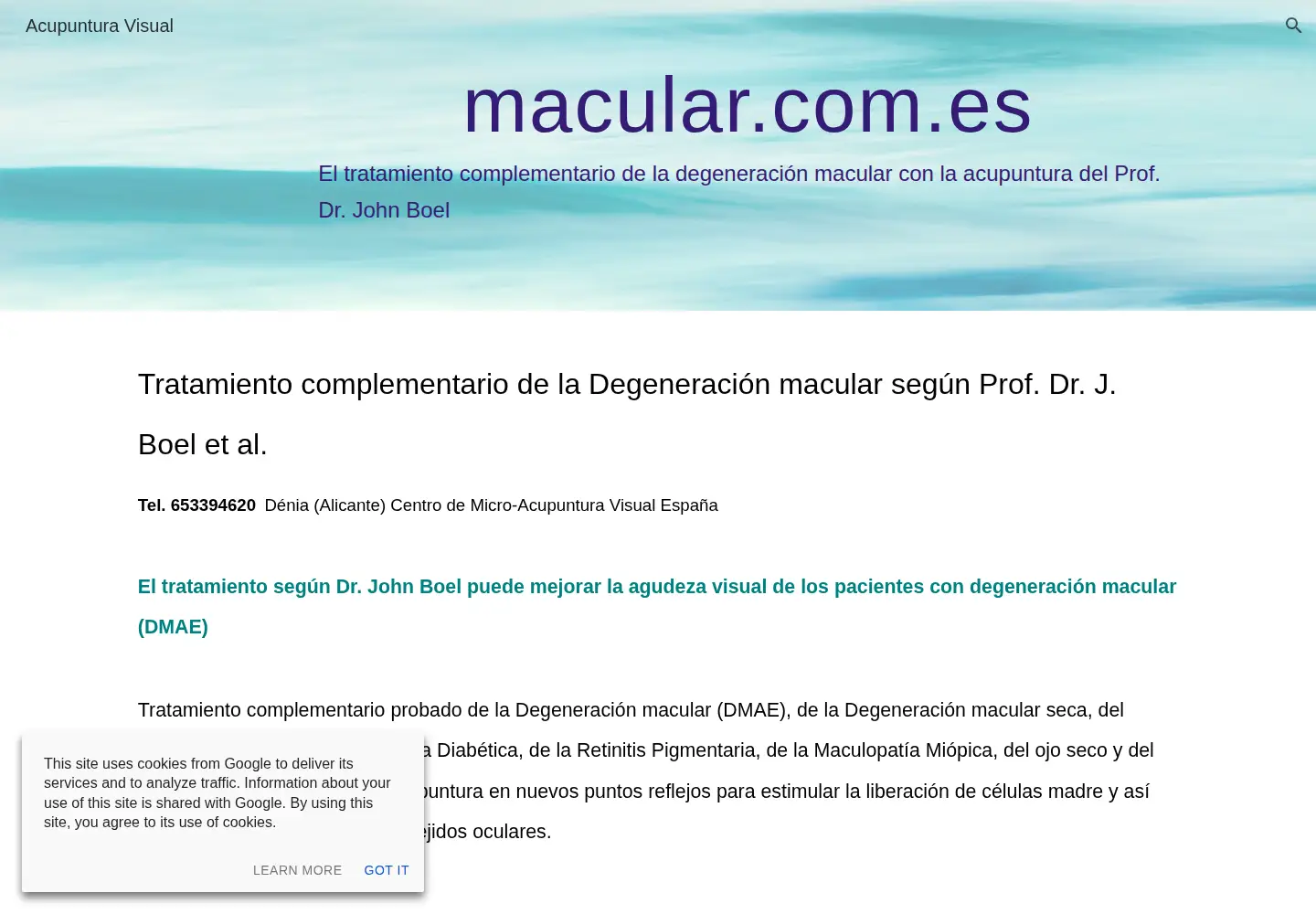 Screenshot of macular.com.es