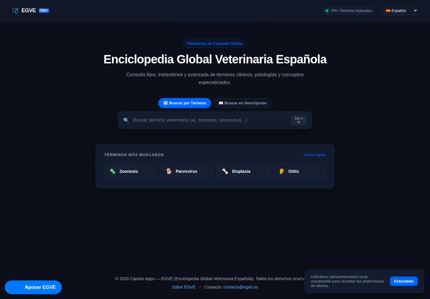 Screenshot of egve.es