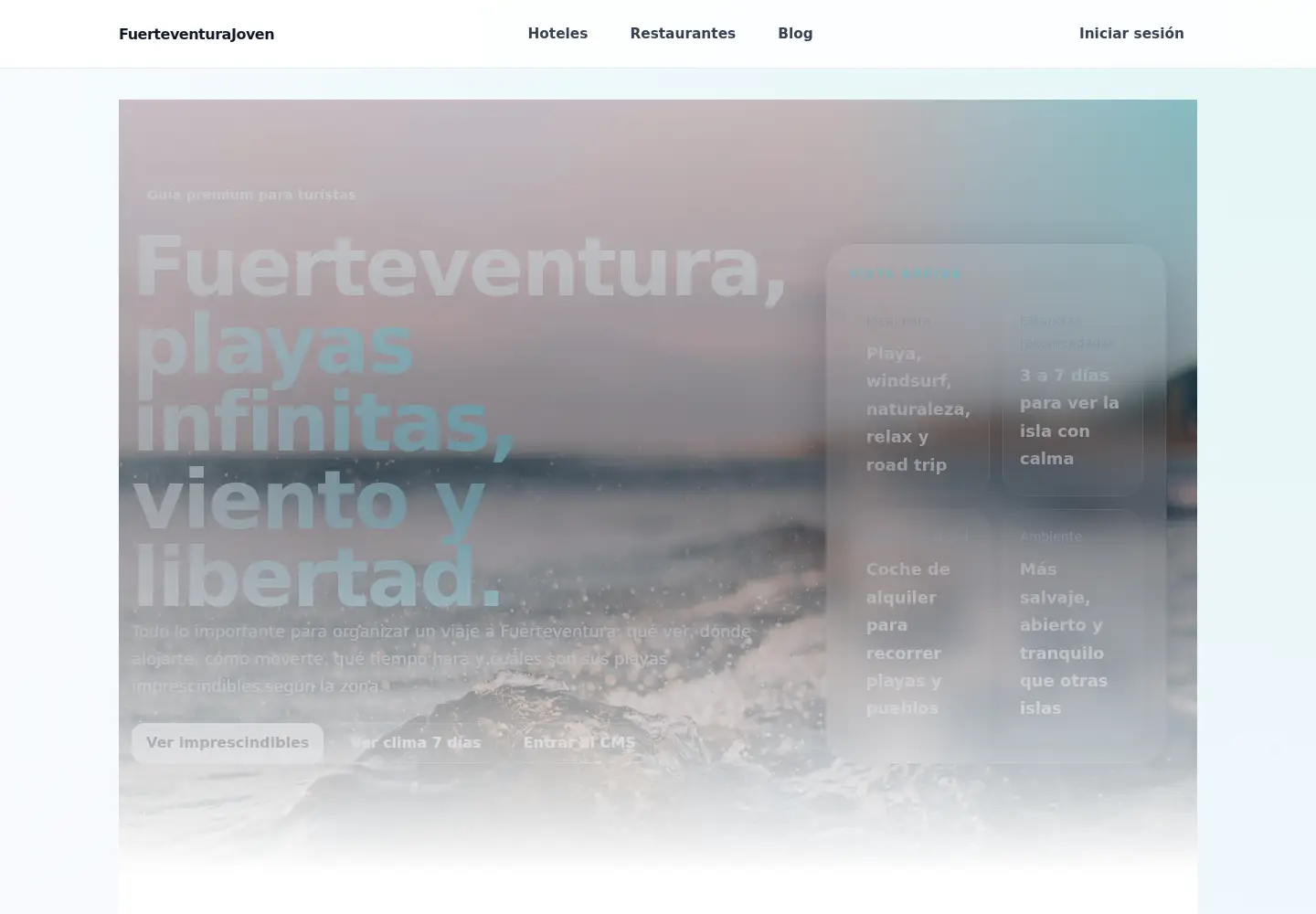 Screenshot of fuerteventurajoven.es