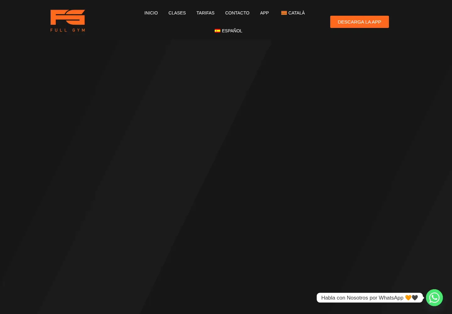 Captured homepage of fullgym.es in the current scan