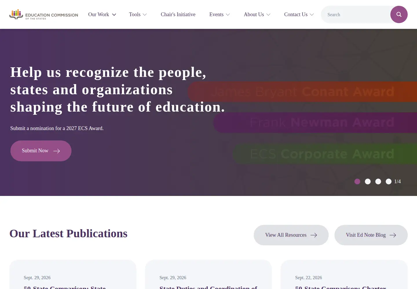 Screenshot of ecs.org