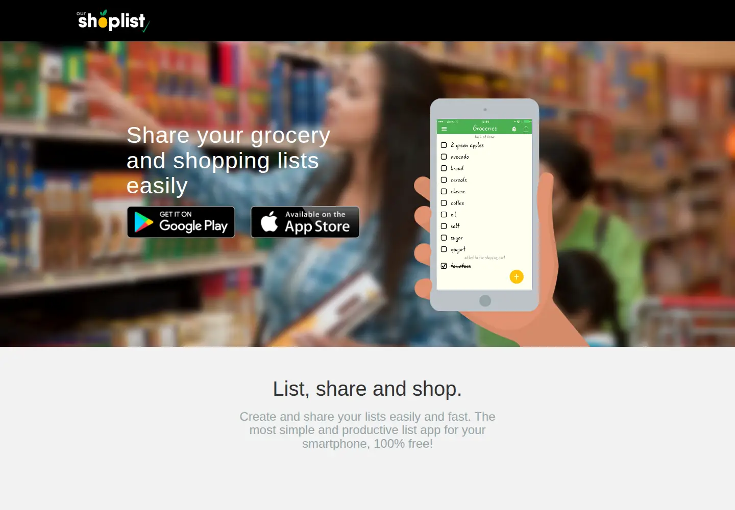 Screenshot of ourshoplist.es