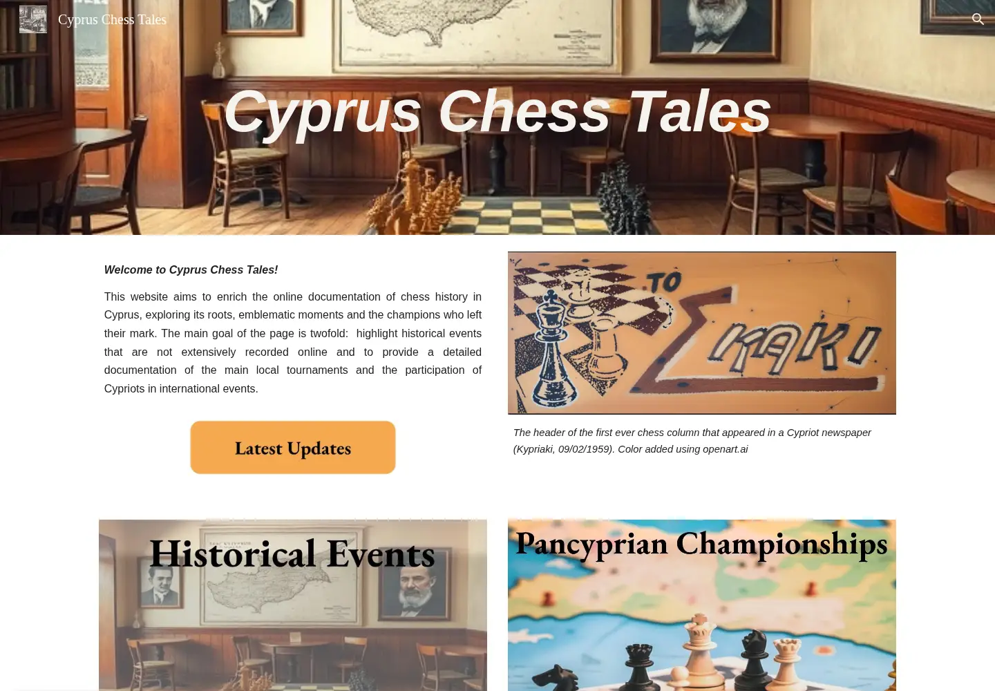 Screenshot of cypruschesstales.eu