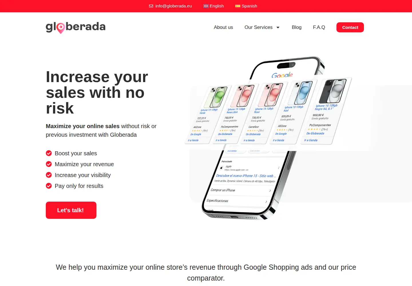 Screenshot of globerada.eu