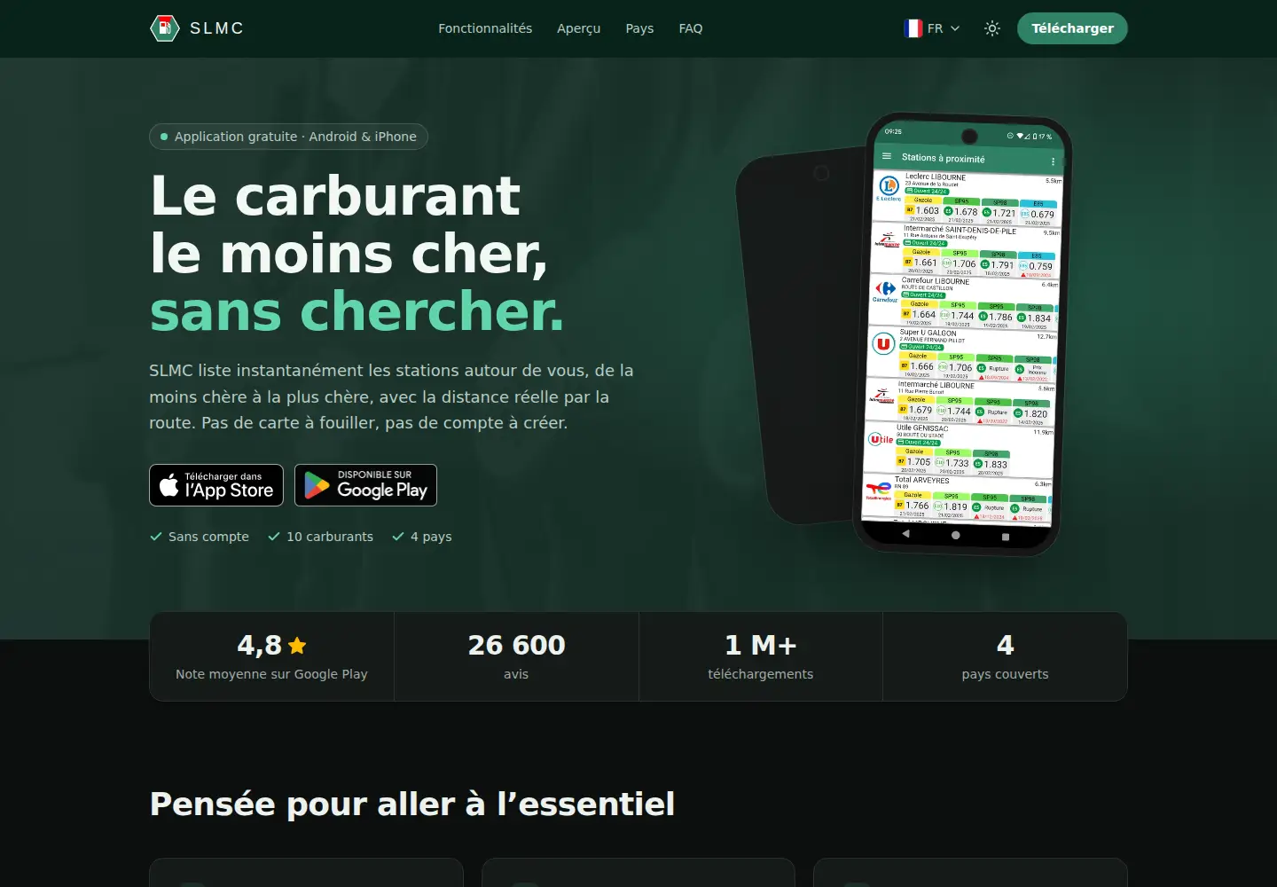 Screenshot of slmc-app.eu