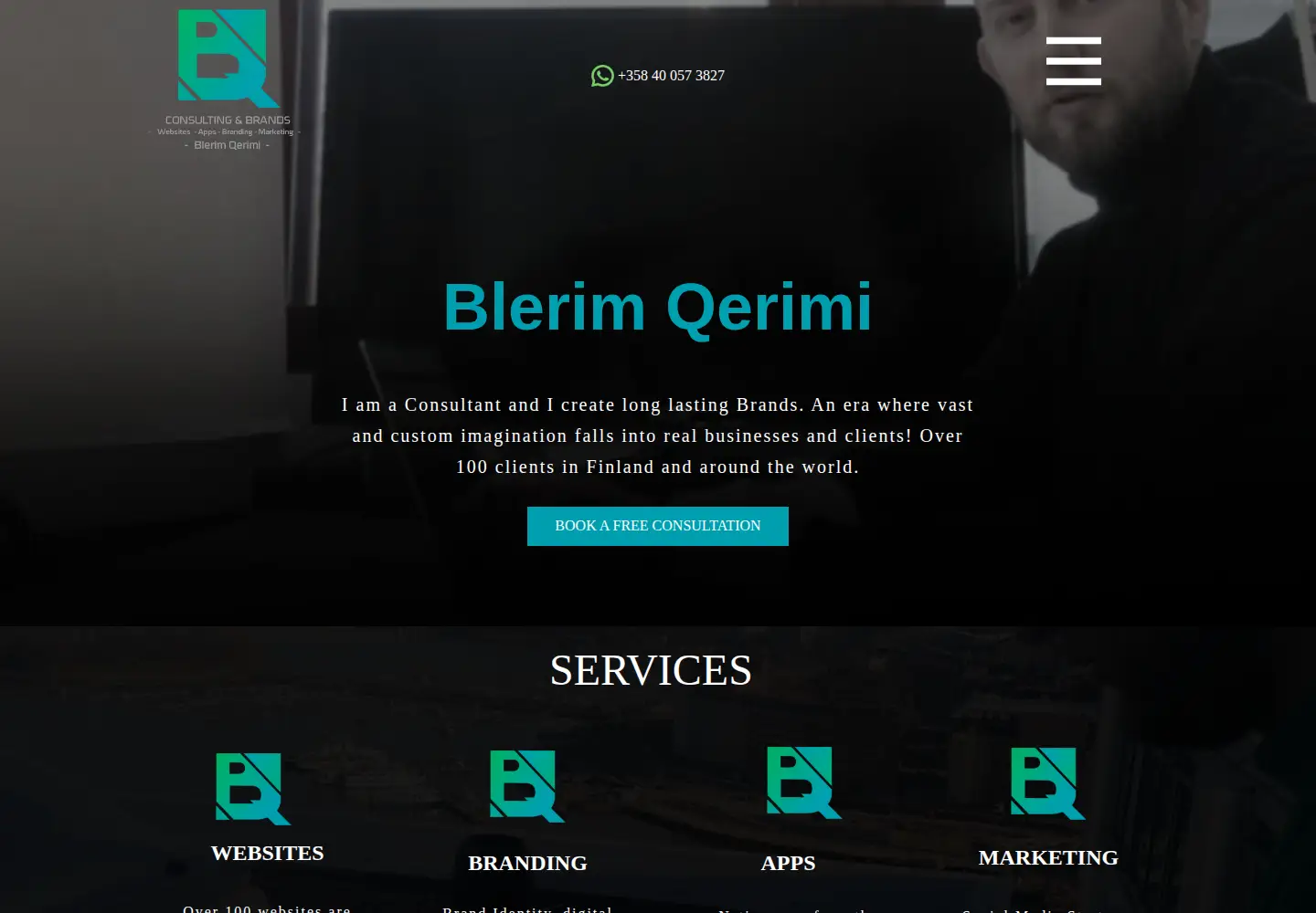 Screenshot of blerim.fi