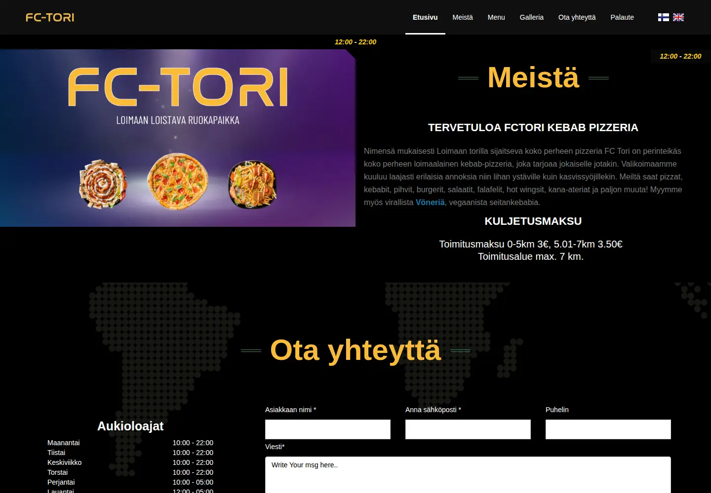 Screenshot of fctorikebabpizzeria.fi
