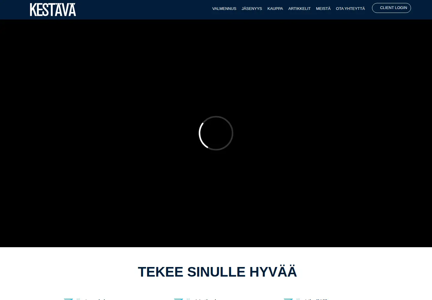 Captured homepage of kestava.fi in the current scan