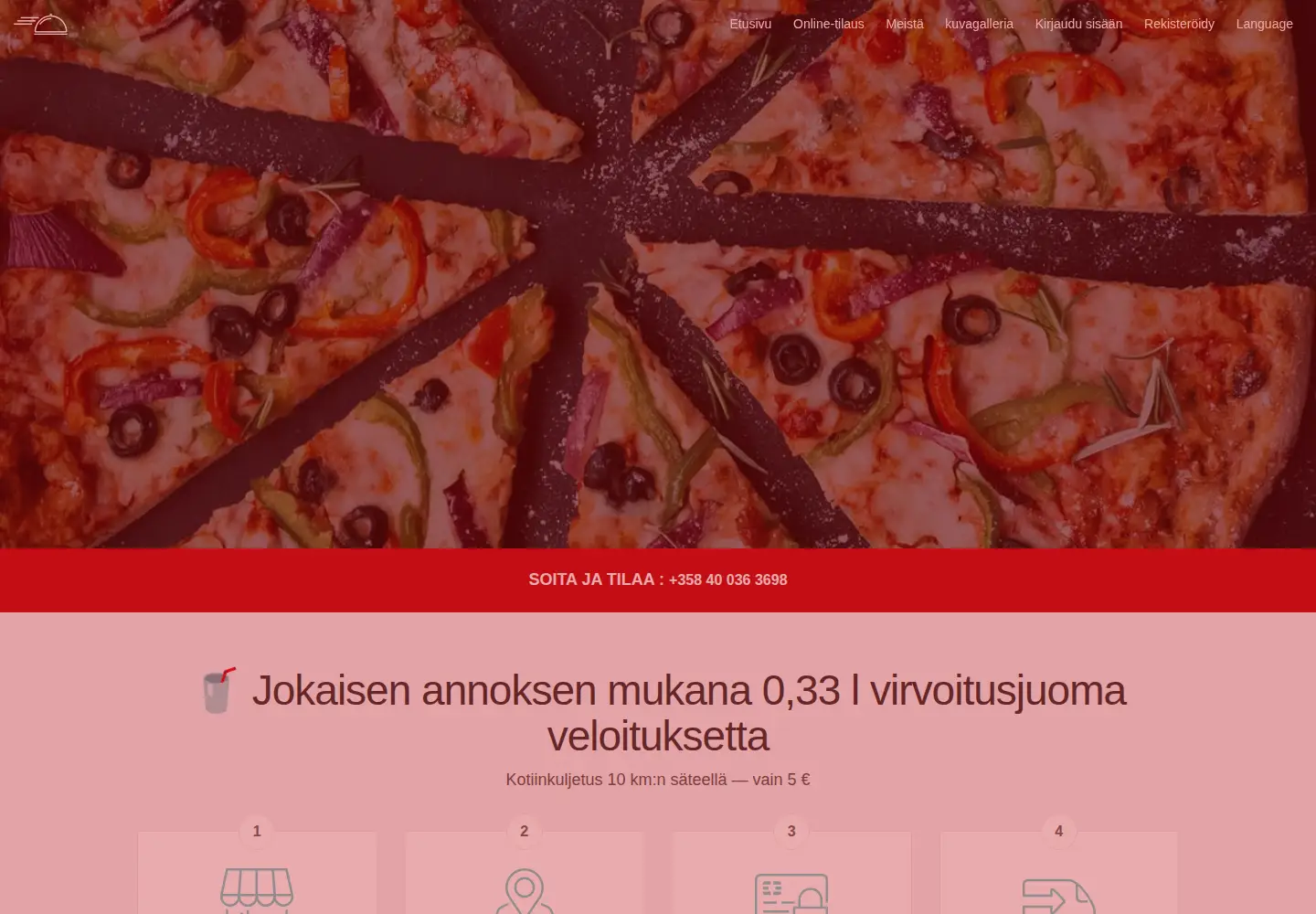 Captured homepage of madoravintola.fi in the current scan