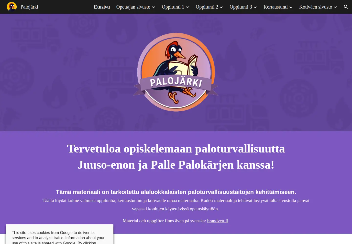 Screenshot of palojarki.fi