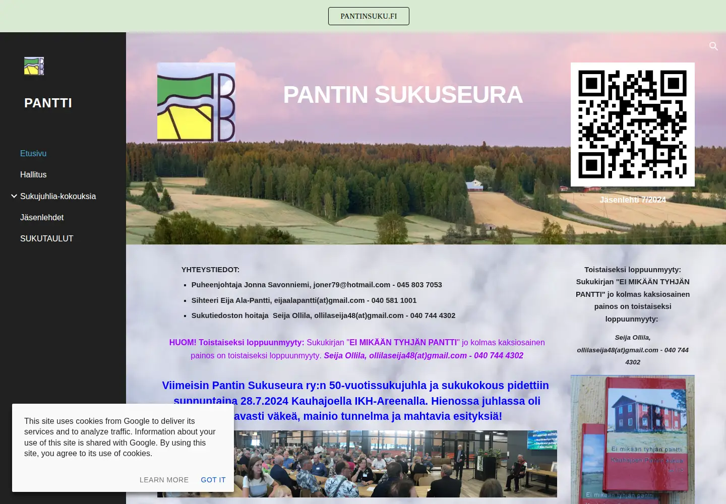 Screenshot of pantinsuku.fi