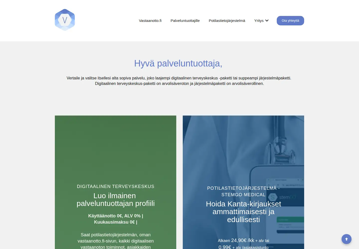 Screenshot of stemgo.fi