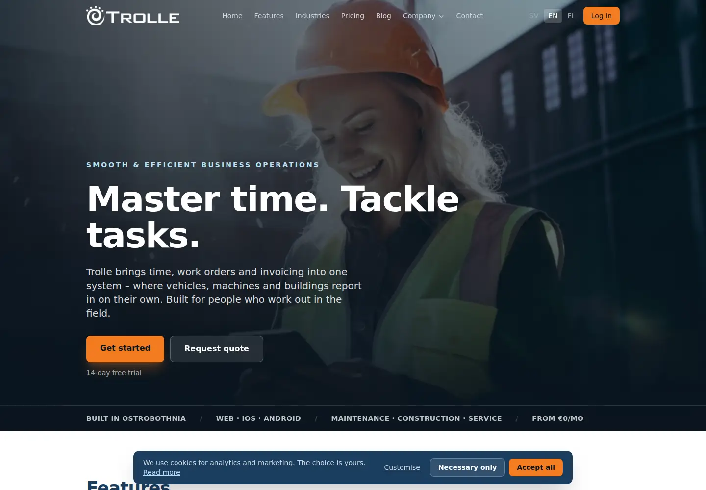 Captured homepage of trolle.fi in the current scan