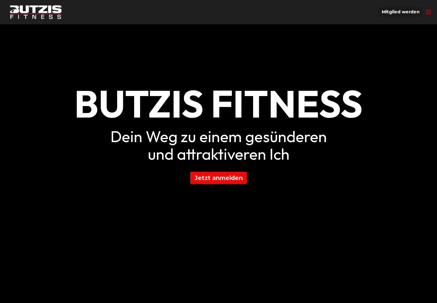 Screenshot of butzis.fitness