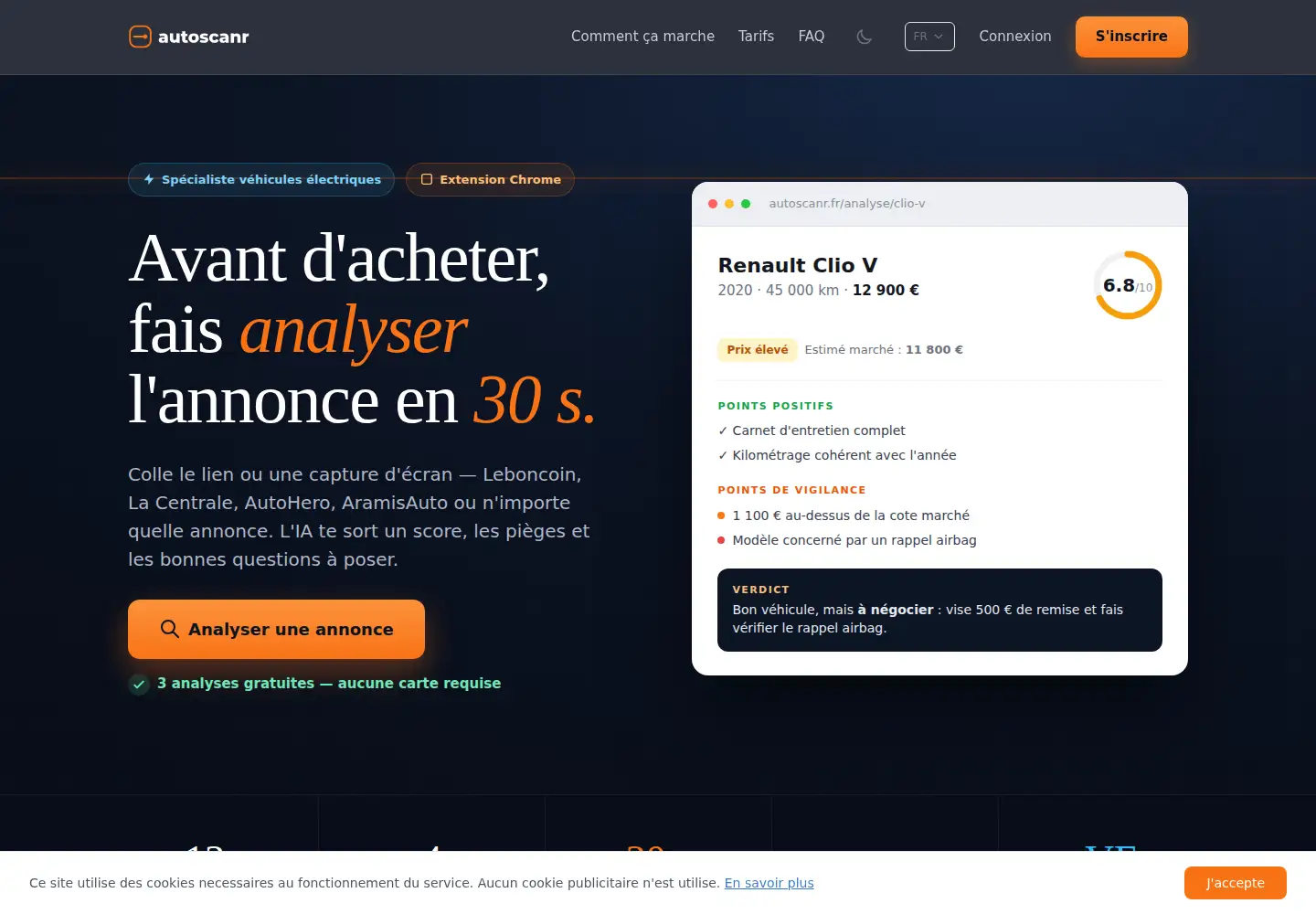 Screenshot of autoscanr.fr