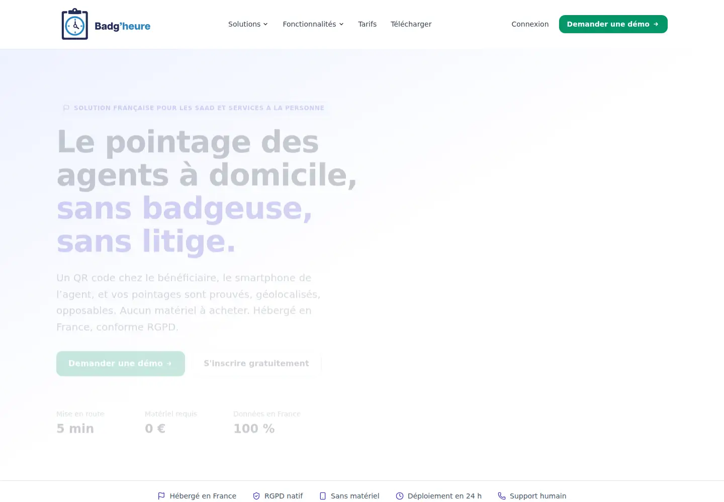 Captured homepage of badgheure.fr in the current scan