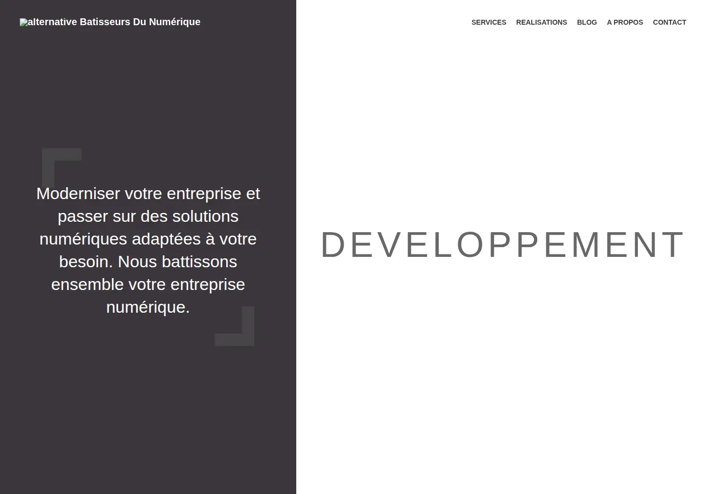 Captured homepage of batisseurdunumerique.fr in the current scan