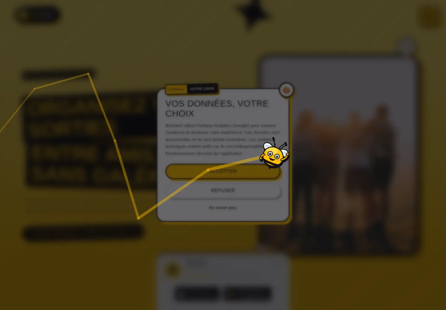 Captured homepage of beement.fr in the current scan