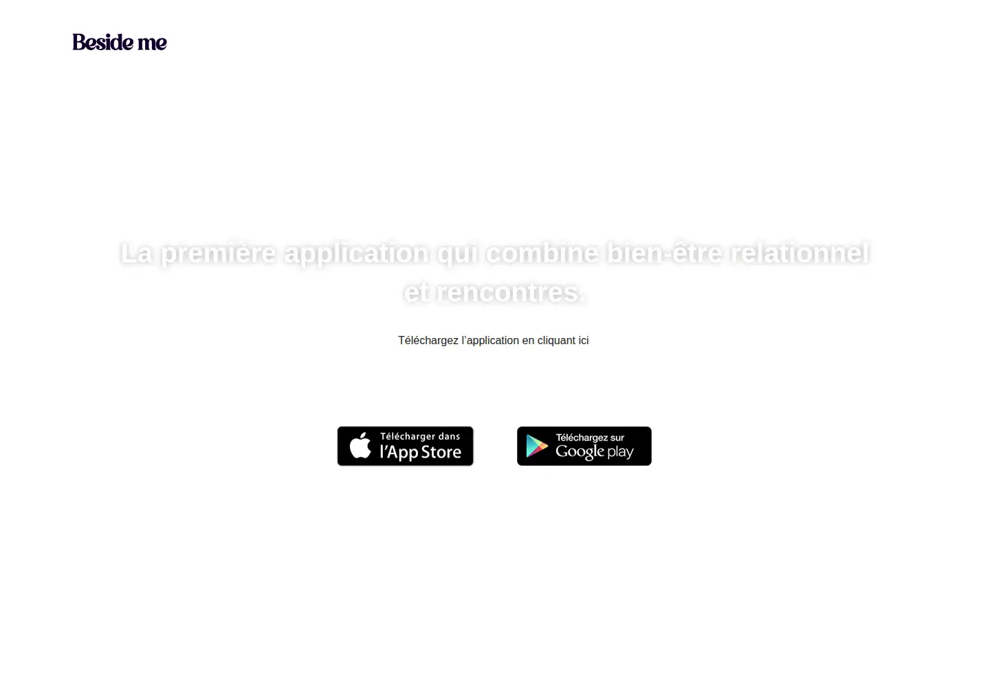 Captured homepage of besideme.fr in the current scan