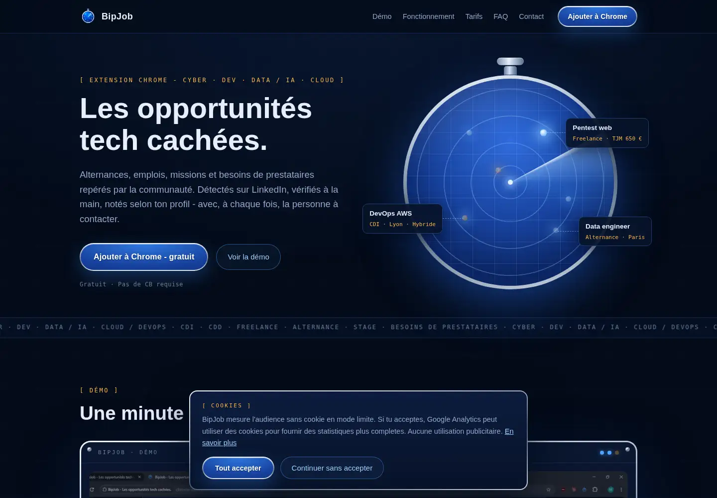 Screenshot of bipjob.fr