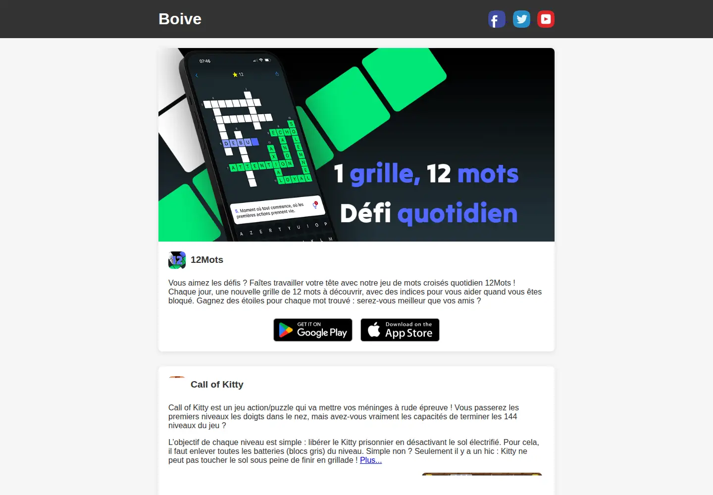 Screenshot of boive.fr