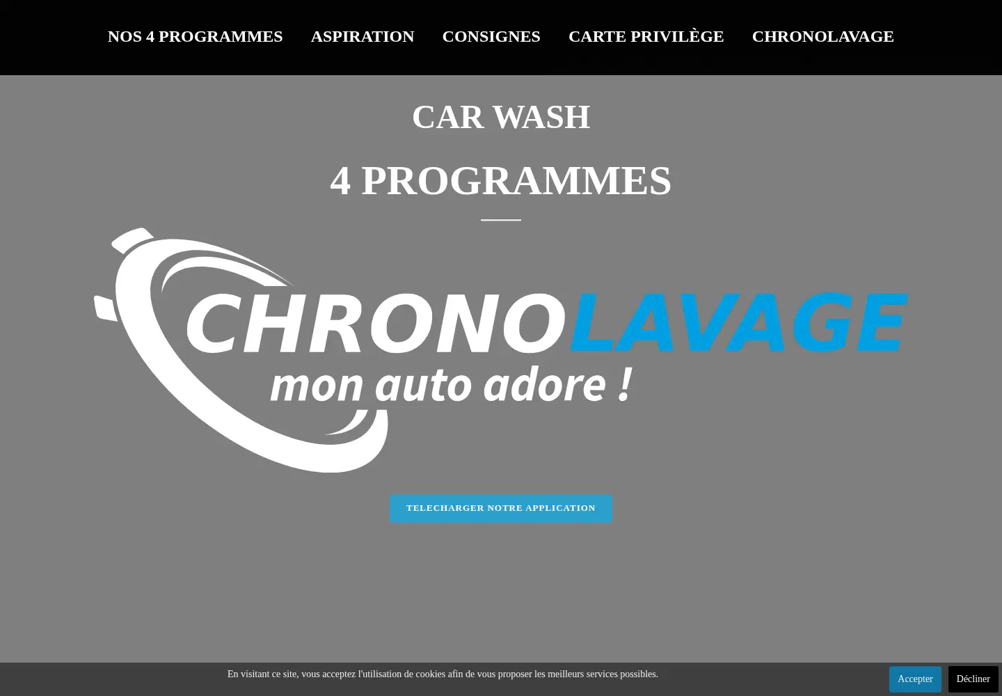 Captured homepage of chronolavage.fr in the current scan