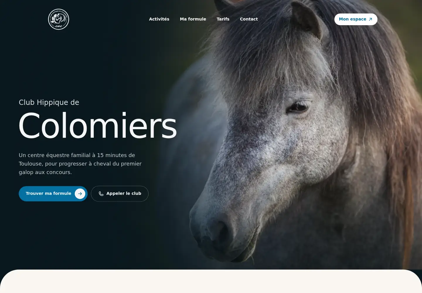 Screenshot of clubhippiquedecolomiers.fr