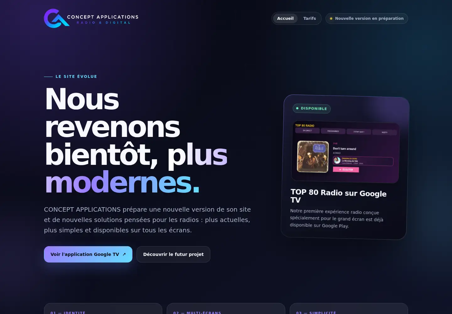 Screenshot of concept-appli-rapide.fr