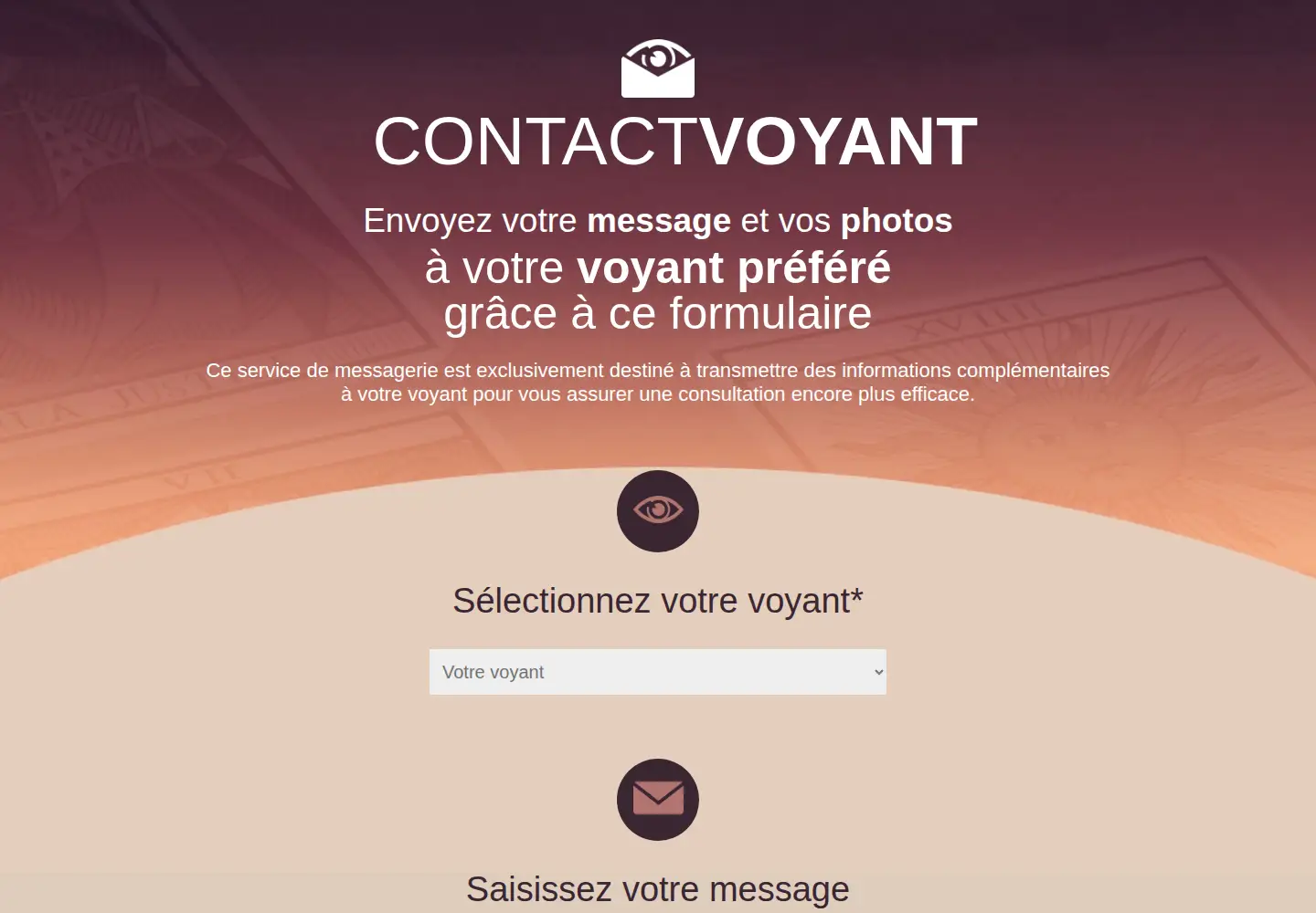 Captured homepage of contact-voyant.fr in the current scan