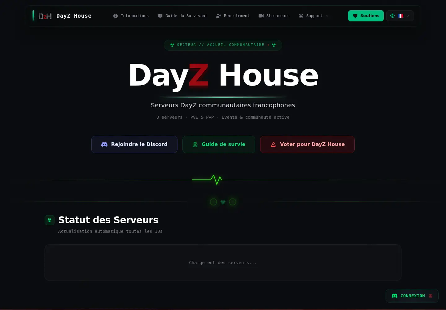 Captured homepage of dayz-house.fr in the current scan