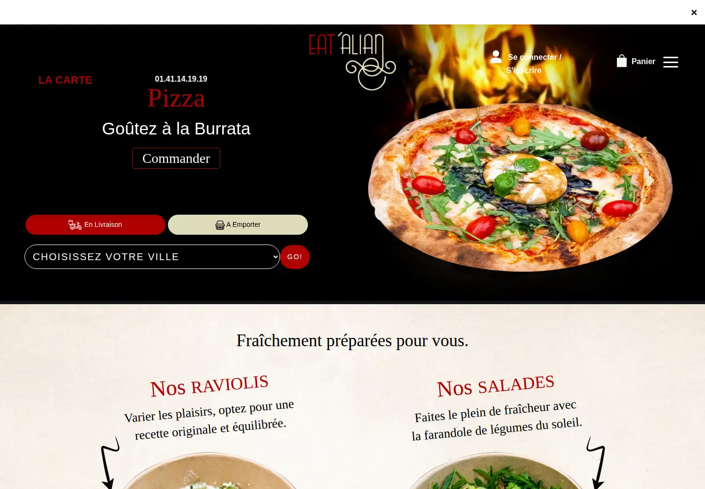 Captured homepage of eatalian.fr in the current scan
