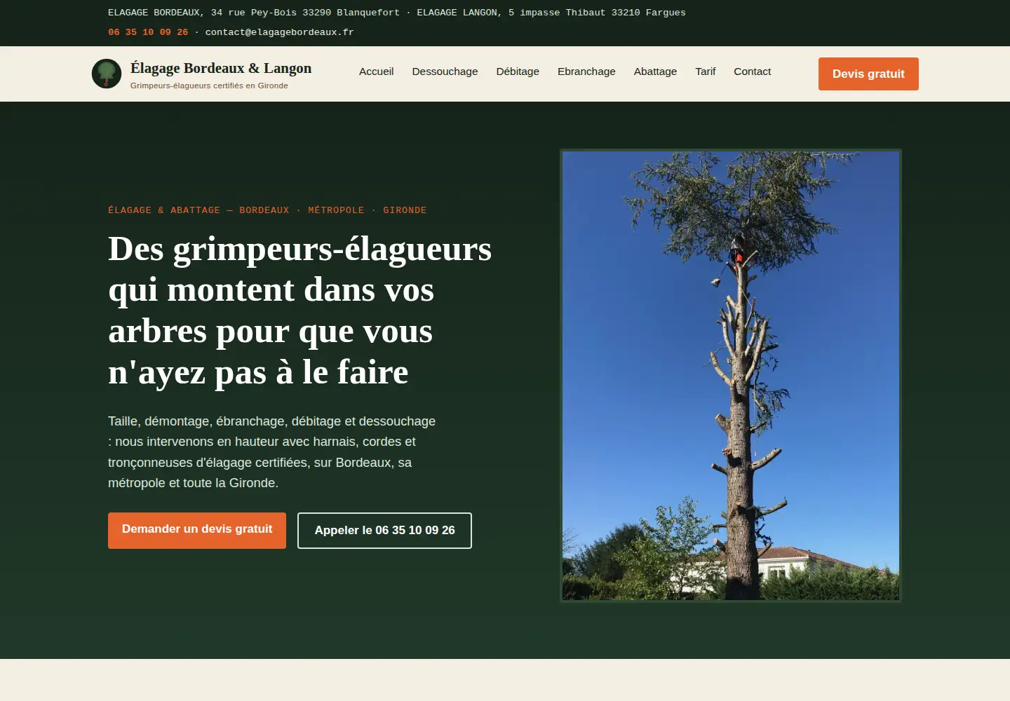 Screenshot of elagagebordeaux.fr