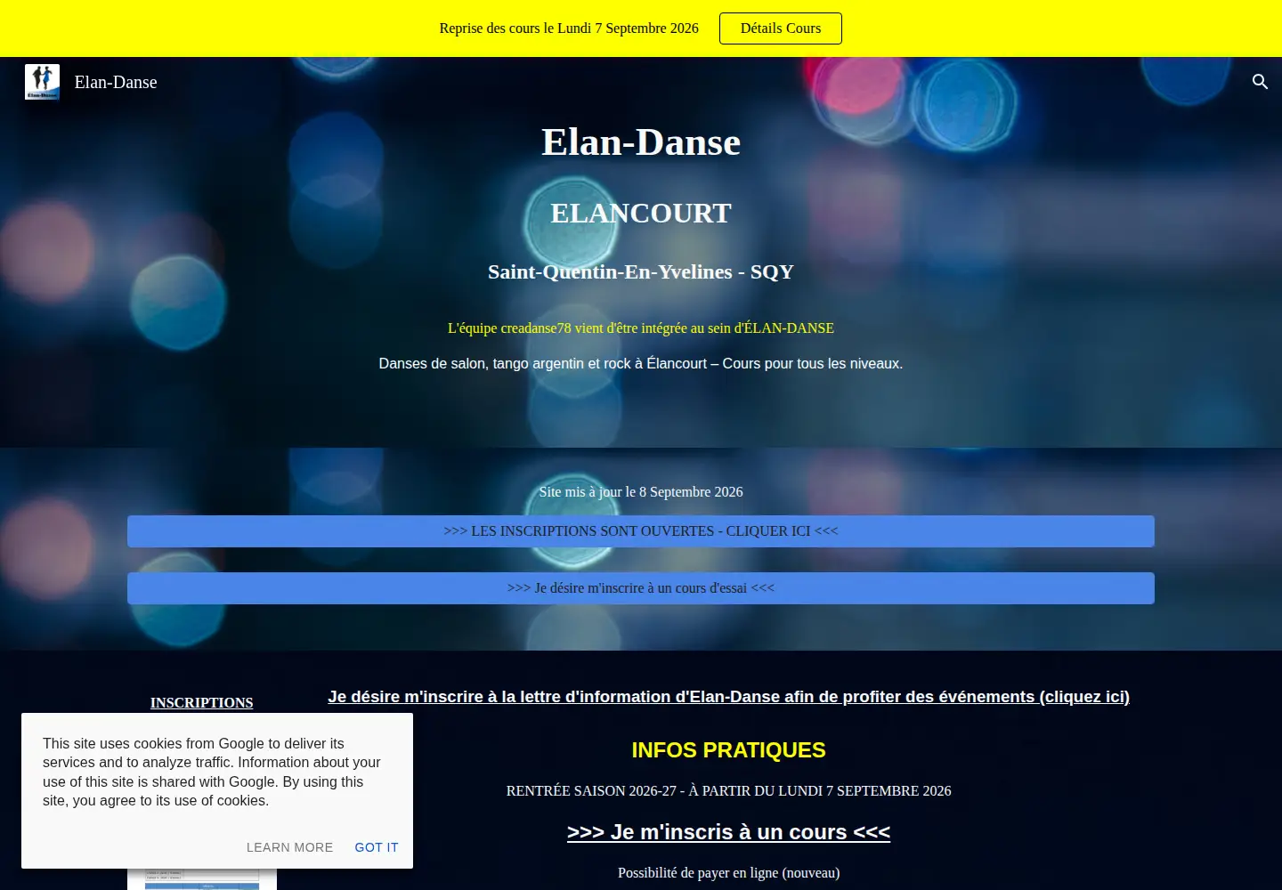 Screenshot of elandanse.fr