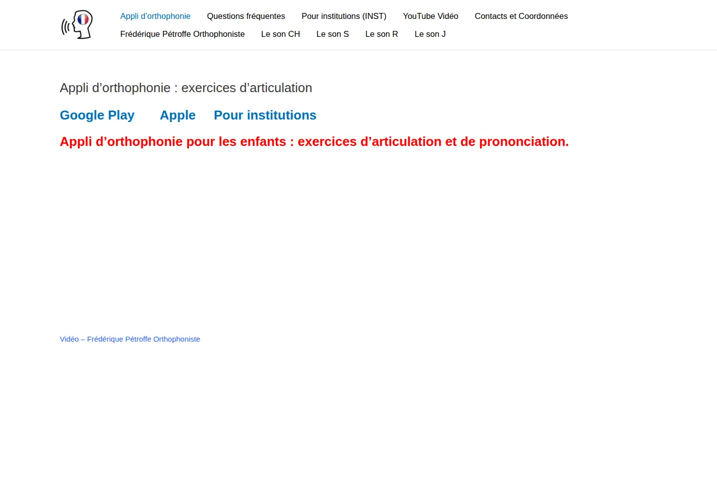 Screenshot of exercices-orthophonie.fr