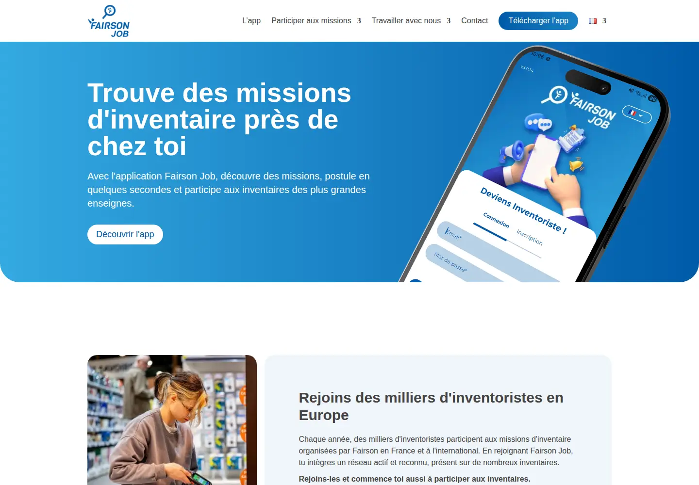 Screenshot of fairsonjob.fr