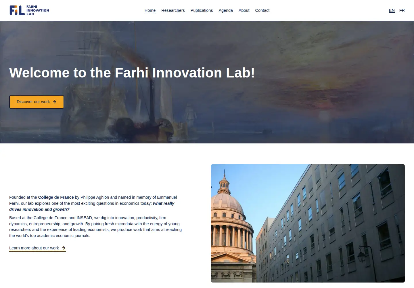 Captured homepage of farhi-innovation-lab.fr in the current scan